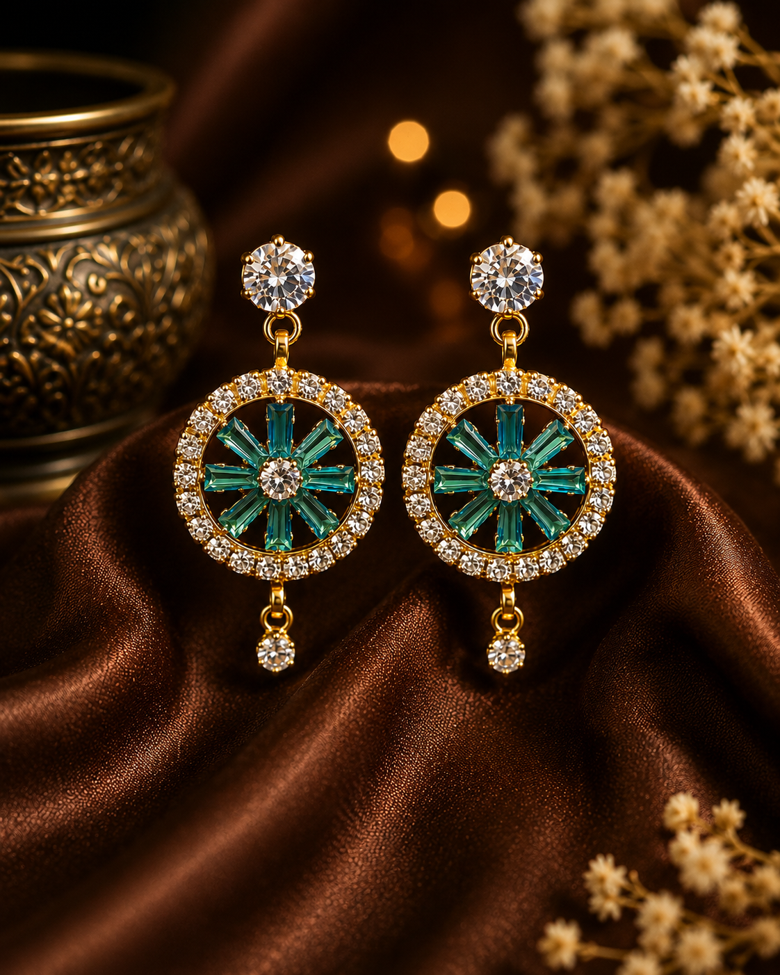 The Emerald Chandrika Jhumkas