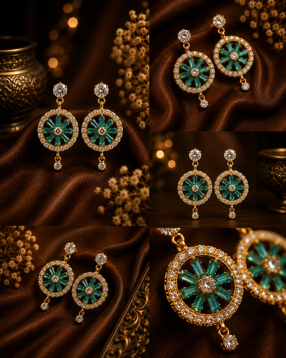 The Emerald Chandrika Jhumkas