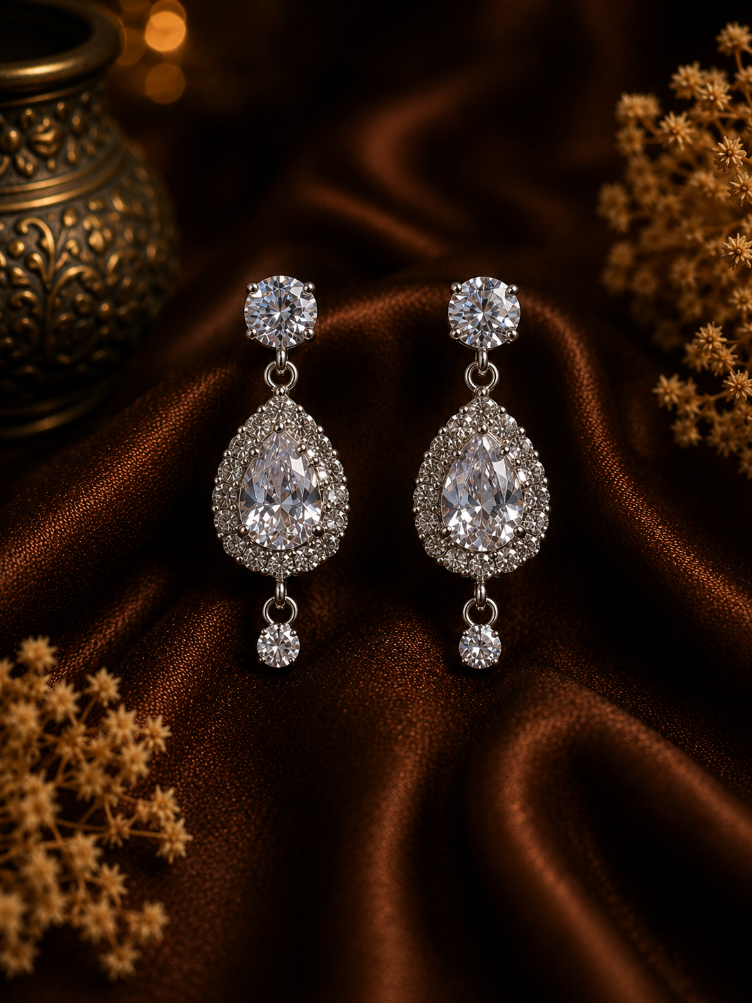 The Imperial Ivory Glow Jhumkas